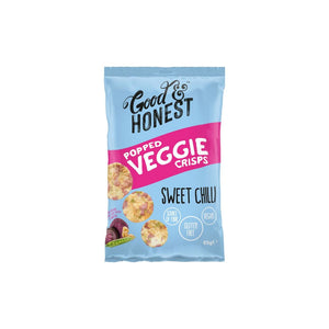 GOOD & HONEST POPPED VEGGIE CRIPS SWEET CHILLI 85G