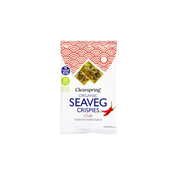 CLEARSPRING SEAVEG CRISPIES CHILLI ORGANIC 4G