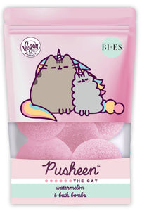 URODA 6701 BI-ES PUSHEEN THE CAT WATERMELON BATH BOMB X 6