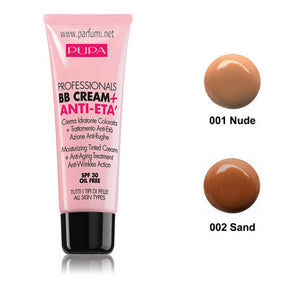 PUPA BB CREAM ANTI-ETA MOISTURIZING TINTED CREAM 001 NUDE 50ML