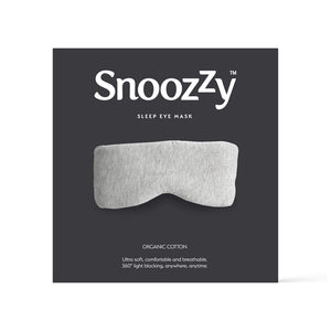 SNOOZZY 2919 ORGANIC COTTON SLEEP EYE MASK LIGHT GREY