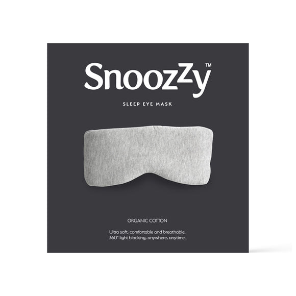 SNOOZZY 2919 ORGANIC COTTON SLEEP EYE MASK LIGHT GREY