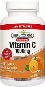 NATURES AID VITAMIN C 1000MG TIME RELEASE X 120 TABLETS