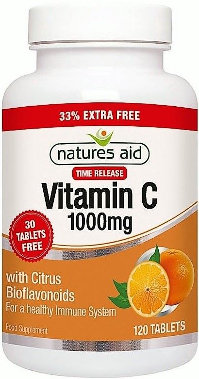 NATURES AID VITAMIN C 1000MG TIME RELEASE X 120 TABLETS
