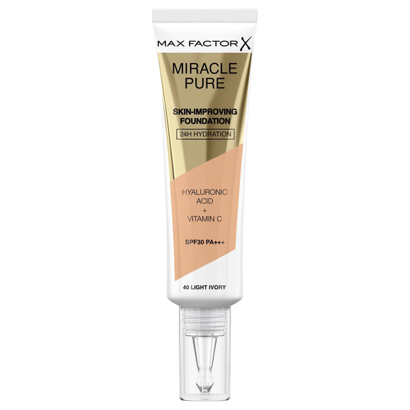 MAX FACTOR MIRACLE PURE FOUNDATION 040 LIGHT IVORY