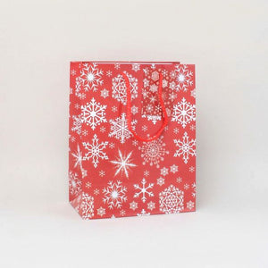 MOLLY & ROSE 0843 SNOW FLAKES CHRISTMAS GIFT BAG MEDIUM