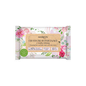 MARION 1052 ROSE WATER CLEANSING FACE & BODY WIPES x 15 PCS