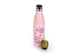 POSH + POP 30134T-31147 PINK FLOWERS METALLIC FINSIH WATER BOTTLE