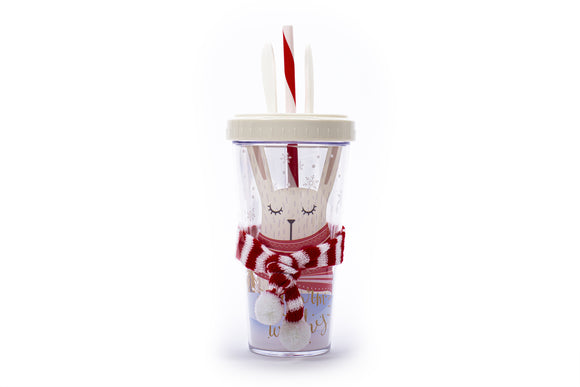 TRI-COASTAL 30801-30876 WARM WISHES INSULATED CUP WITH STRAW