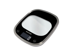 SALTER CURVE GLASS ELECTRONIC WEIGHING SCALE BLACK