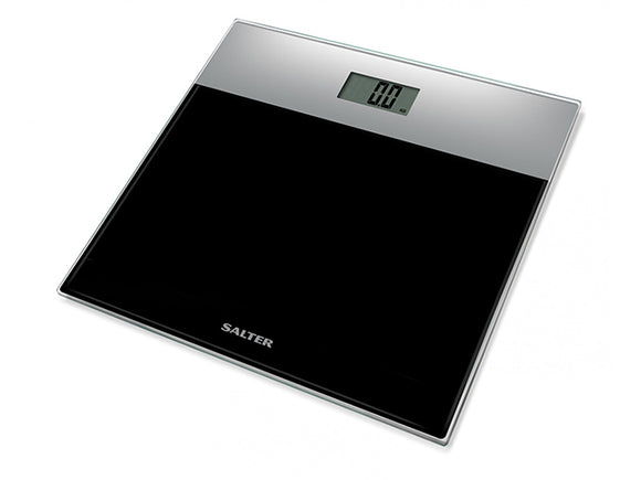 SALTER GLASS ELECTRONIC WEIGHING SCALE BLACK
