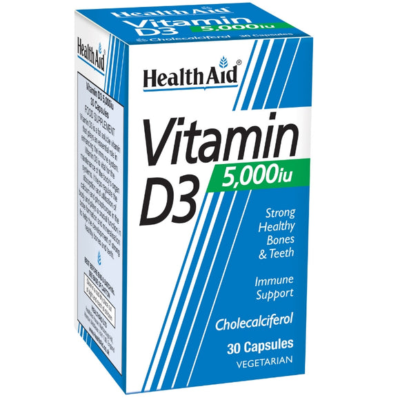 HEALTH AID VITAMIN D3 5000IU X30 CAPSULES
