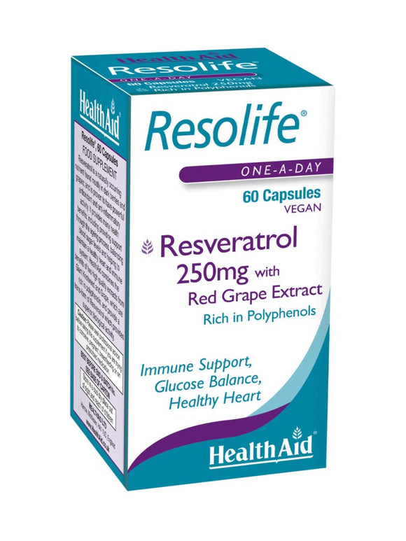 HEALTHAID RESOLIFE RESVERATROL 250ML X 60 CAPSULES