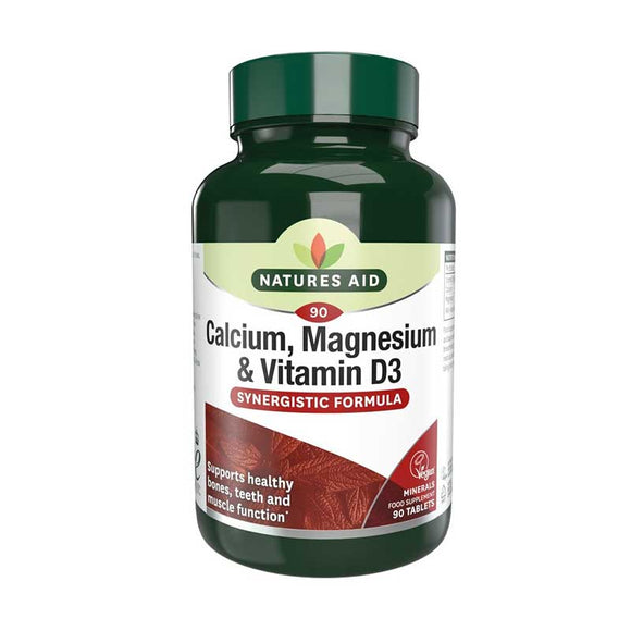 NATURES AID CALCIUM, MAGNESIUM & VITSMIN D3 X 90 TABLETS