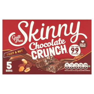 SKINNY CHOCOLATE CRUNCH FRUIT & NUT X 5 BARS