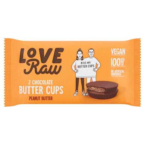 LOVE RAW CHOCOLATE PEANUT BUTTER CUPS 43G