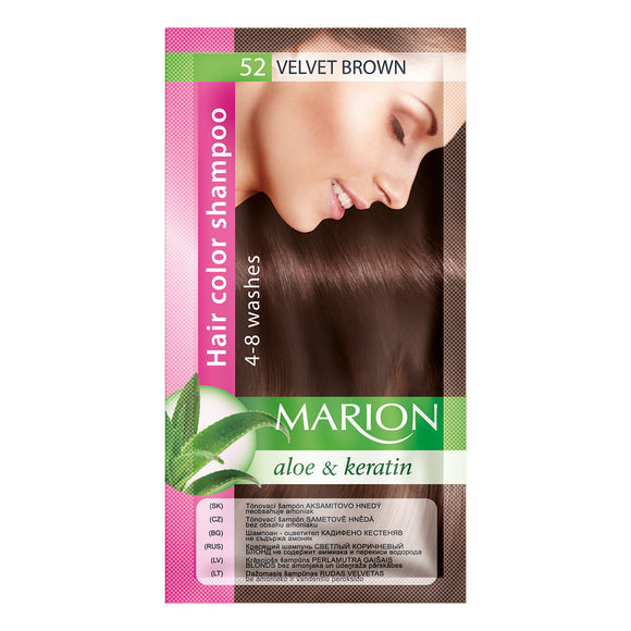 MARION 552 HAIR COLOUR SHAMPOO 52 VELVET BROWN 40ML