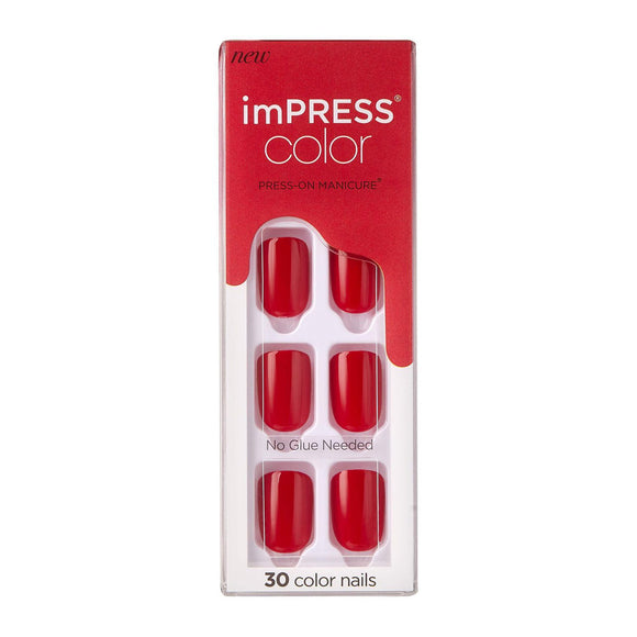 IMPRESS COLOR PRESS ON NAILS 510 REDDY OR NOT