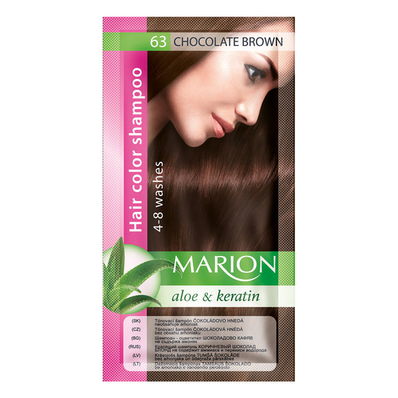 MARION 063 HAIR COLOUR SHAMPOO 63 CHOCOLATE BROWN 40ML