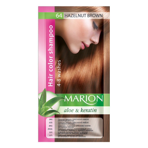 MARION 064 HAIR COLOUR SHAMPOO 64 HAZELNUT BROWN 40ML