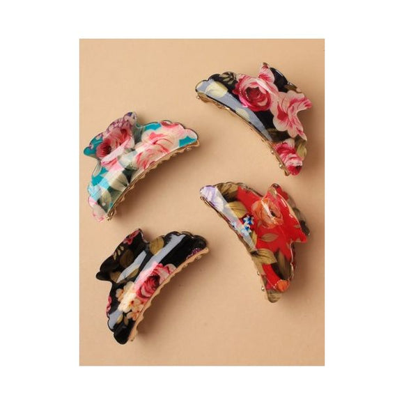 MOLLY & ROSE 6767 BOLD FLORAL PRINT CLAMP