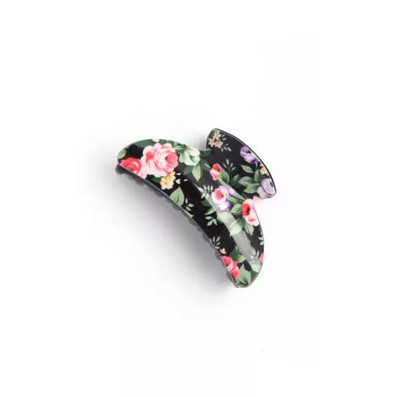 MOLLY & ROSE 6768 PLASTIC FLORAL PRINT JAW CLIP