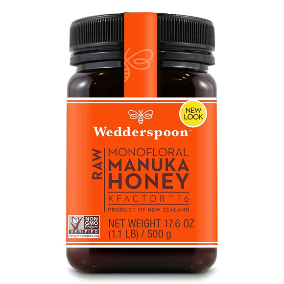 Wedderspoon Organic 100% RAW MANUKA HONEY KFACTOR16 500G