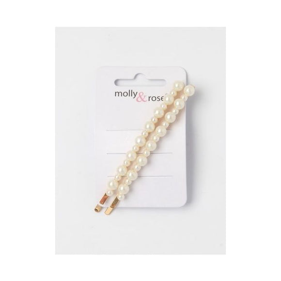 MOLLY & ROSE 7459 PEARL BEAD GRIPS X 2