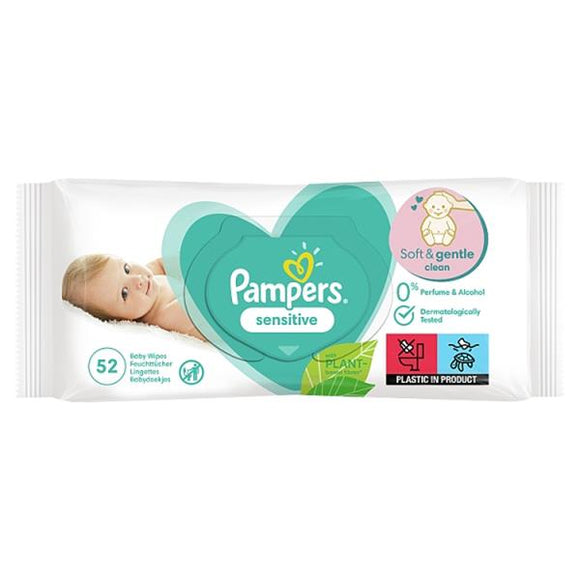 PAMPERS SENSITIVE WIPES X 52