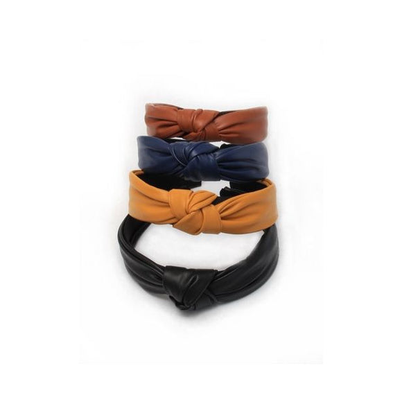 MOLLY & ROSE 8005 LEATHER KNOTTED ALICE BAND