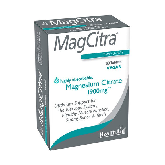 HEALTH AID MAGCITRA MAGNESIUM CITRATE 1900MG 60 TABS