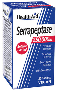 HEALTH AID SERRAPEPTASE 250,000IU X 30 TABLETS