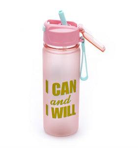 TRI-COASTAL I CAN AND I WILL FLIP TOP SPOUT WATER BOTTLE WITH HANDLE