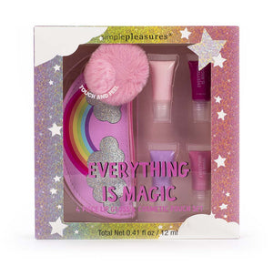 TRI-COASTAL EVERYTHING IS MAGIC LIPGLOSS & COSMESTIC POUCH SET