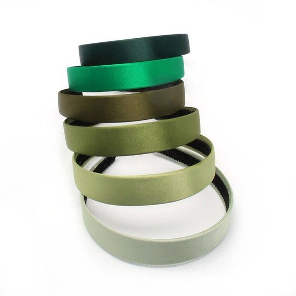 MOLLY & ROSE 8104 WIDE SATIN FABRIC ALICE BAND GREENS