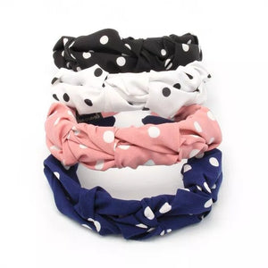 MOLLY & ROSE 8140POLKA DOT RUCHED ALICE BAND