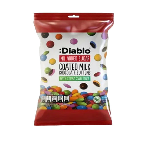 DIABLO COUTED MILK CHOCOLATE BUTTONS 40G