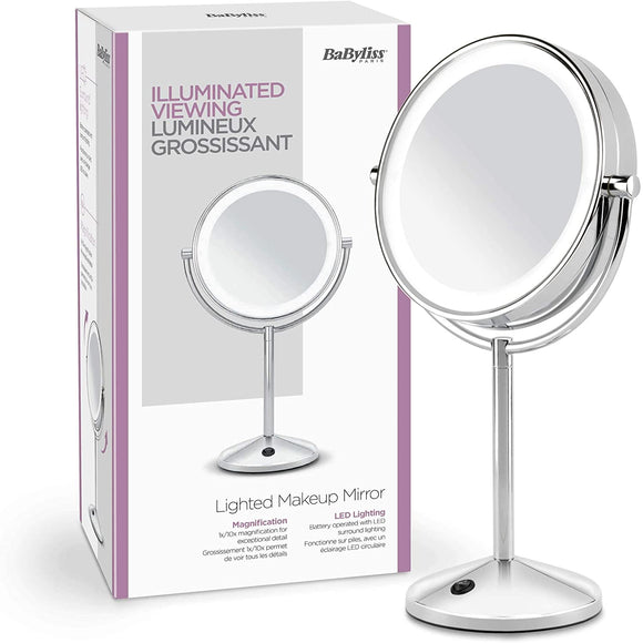 BABYLISS ILLUMINATED VIEWING MIRROR X 10 MAGNIFICATION