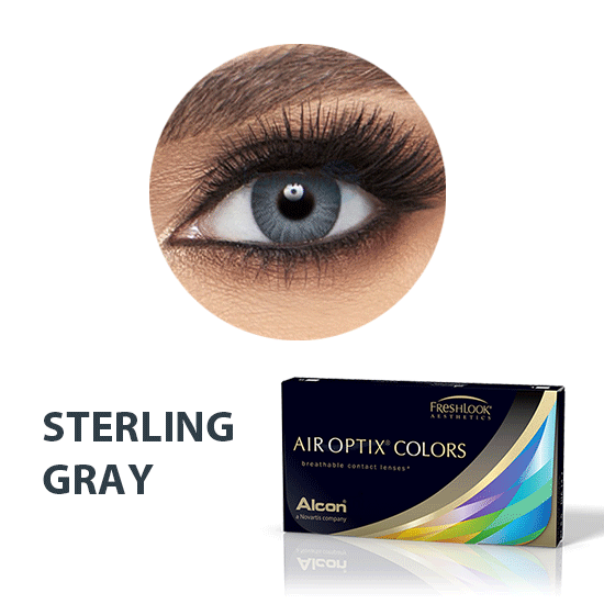 AIR OPTIX COLOURS LENSES STERLING GRAY -3.75