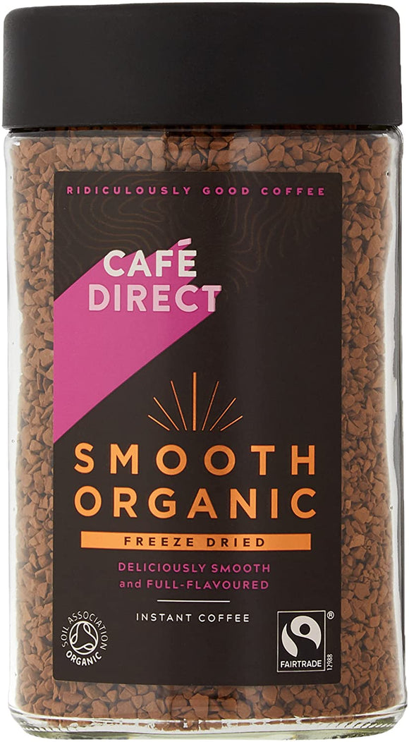 CAFE DIRECT SMOOTH ORGANIC INSTANT COFFEE 100G