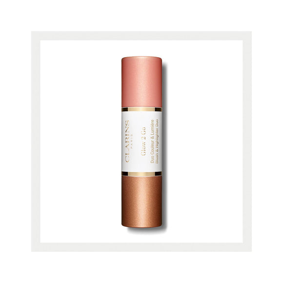 CLARINS GLOW 2 GO BLUSH & HIGHLIGHTER STICK DUO 02