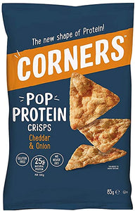 CORNERS POP PROTEIN CRISPS CHEESE & ONION 85G