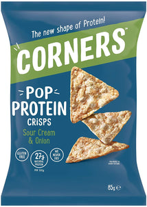 CORNERS POP PROTEIN CRISPS SOUR CREAM & ONION 85G