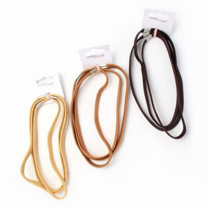 MOLLY & ROSE 8079 LIGHT BROWN ELASTIC HAIR BAND X 3 PACK