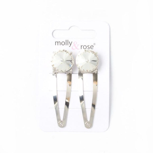 MOLLY & ROSE 8119 SOLITAIRE CRYSTAL STONE CLICK CLACKS X 2