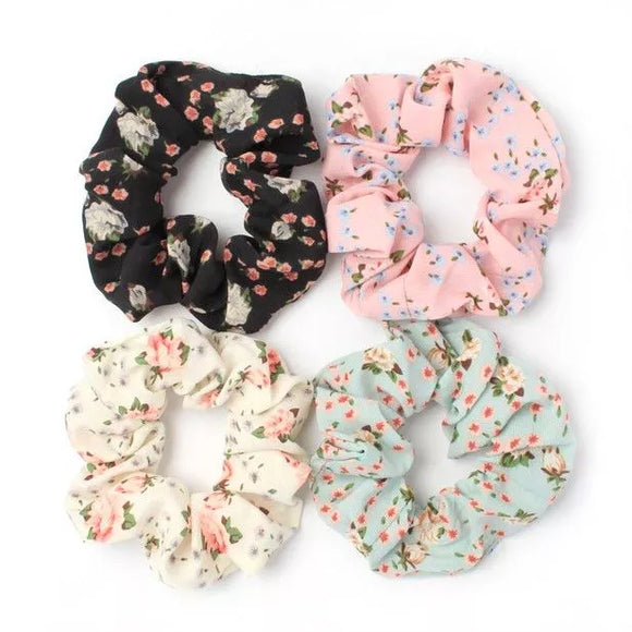 MOLLY & ROSE 8390 FLORAL PRINT FABRIC SCRUNCHIE