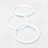 MOLLY & ROSE 8416 RECYCLED POLYESTER WHITE ELASTICS X 3