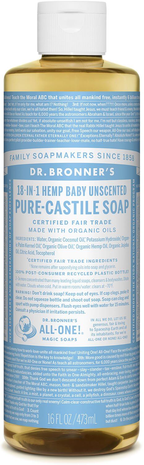 DR.BRONNERS PURE CASTILLE SOAP PEPPERMINT 475ML