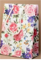 GIFT BAG 1074 SMALL GLOSSY FLORAL PRINT