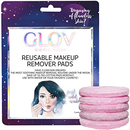 GLOV MOON REUSABLE MAKE UP REMOVER PADS PINK X 5